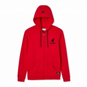 Gender Free Red Zip-Up Hoodie Sweater size:2XL